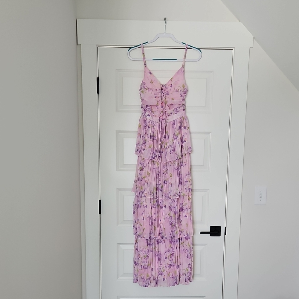 Astr the Label Pink & Purple Floral Maxi Dress